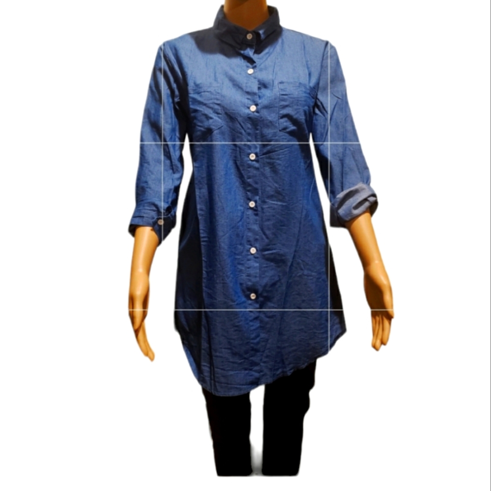 Chambray Denim Blue Tunic
